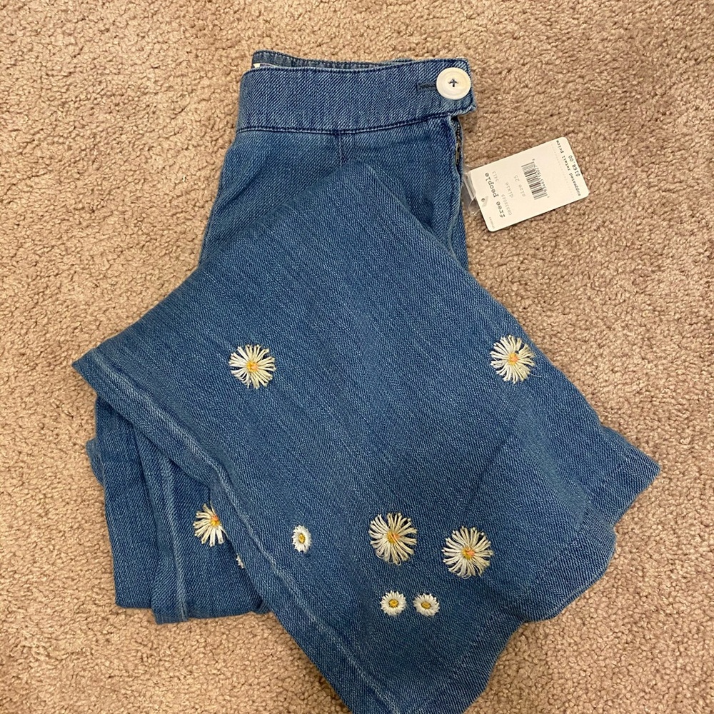 NWT Free People Dixie floral jeans sz 25 - Picture 9 of 11